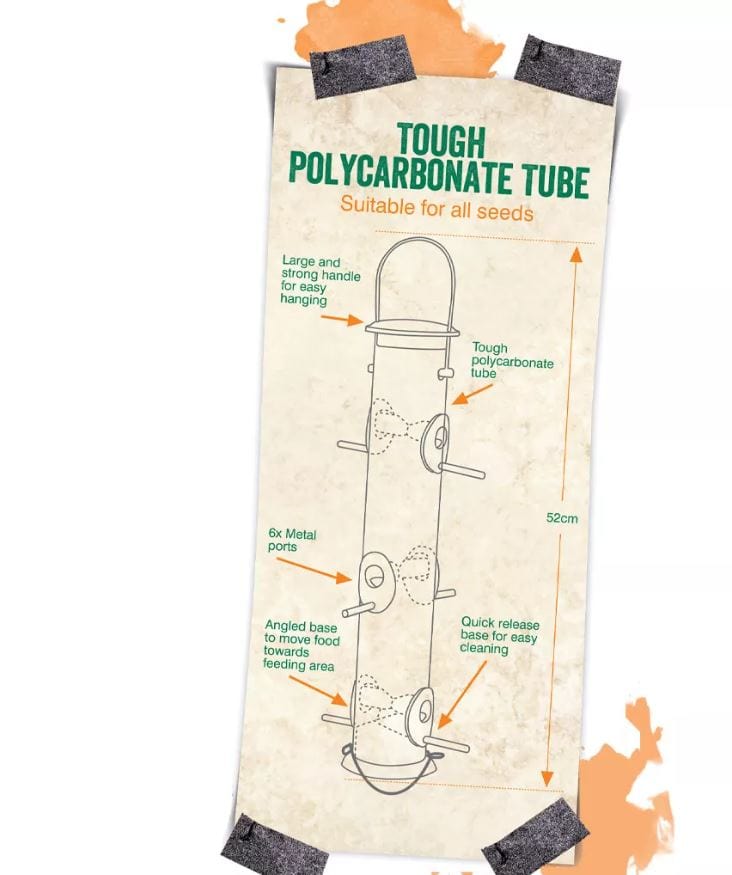 Peckish All Weather Giant Seed Feeder ( 6 Port) Trowell Garden Centre