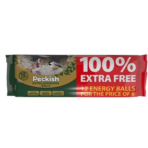 Peckish Suet Fat Balls 6 pack + 100% extra free Peckish Extra Goodness Balls