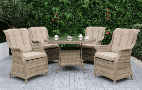 Pembrook Garden Furniture Set Pembrook Chatsworth 4 Seat Round Dining Set Natural