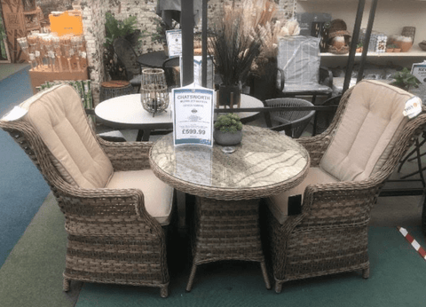 Pembrook Garden Furniture Set Pembrook Chatsworth Bistro Set Natural