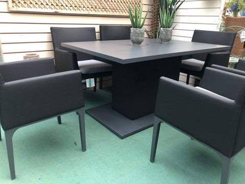 Pembrook Garden Furniture Set Pembrook Stockholm 6 Seater Rectangular Dining Set In Dark Grey