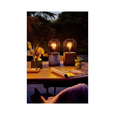 Kaemingk Solar Lighting Polyresin Solar Table Light Blue