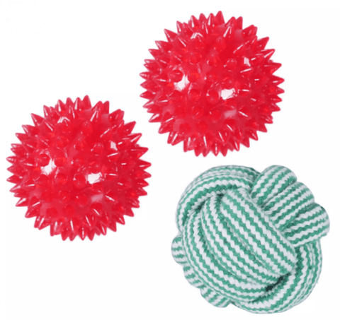 Rosewood Dog Toys Rosewood Christmas Dog Ball Gift Set 3pc