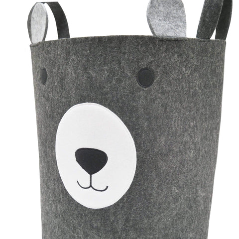 Rosewood Pet Accessories Rosewood Wolf & Tiger Felt Bear Pet Toy Basket