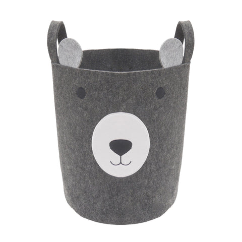 Rosewood Pet Accessories Rosewood Wolf & Tiger Felt Bear Pet Toy Basket