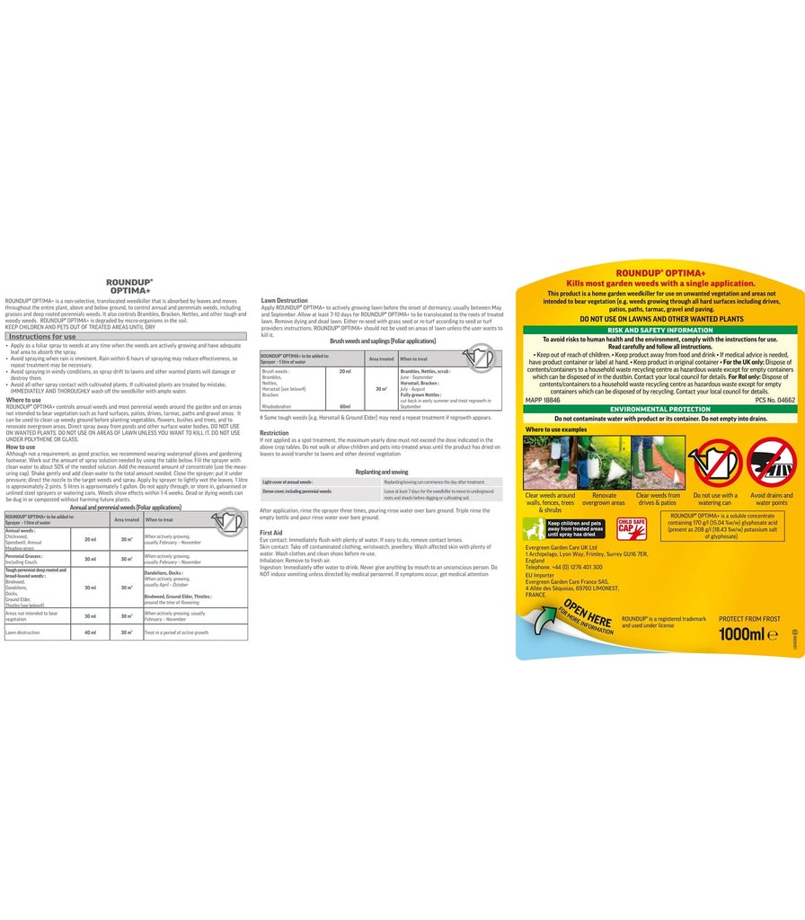 Roundup Total Concentrate Weed Killer 1L Trowell Garden Centre