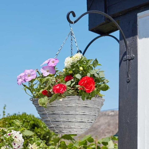 Smart Garden Hanging Baskets Smart Garden 14in Faux Rattan Basket - Monza