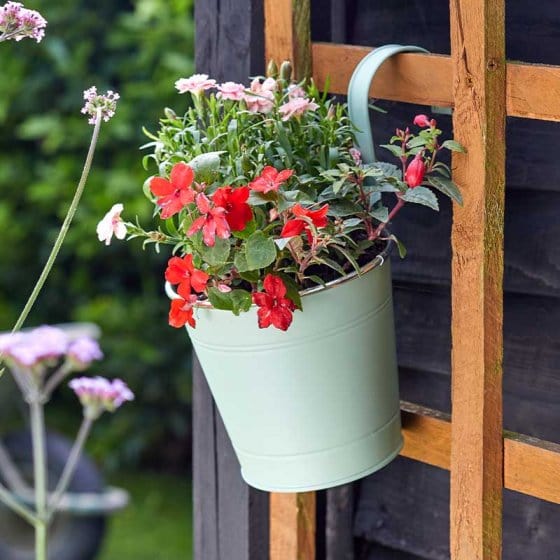 fence hanging plant pots Smart Garden 6 inch Fence & Balcony Hanging Pot, various colours – Trowell Garden Centre