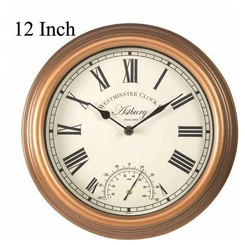 Smart Garden Clocks 12 inch / 30 cm Smart Garden Astbury Wall Clock & Thermometer 12in, 15in