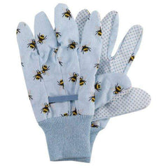 Smart Garden Gardening Gloves Smart Garden Bees Cotton Grip Gloves Triple Pack
