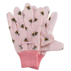 Smart Garden Gardening Gloves Smart Garden Bees Cotton Grip Gloves Triple Pack