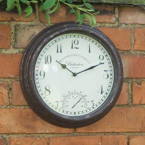 Smart Garden Clocks Smart Garden Bickerton Wall Clock & Thermometer, 12in/15in