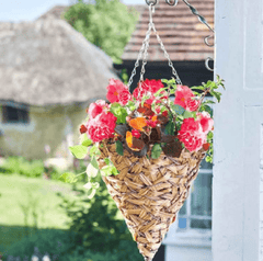 Smart Garden Hanging Baskets Smart Garden Faux Rattan Cone Hanging Basket Deco 14in