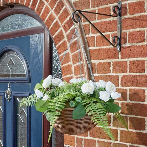 Smart Garden Hanging Baskets Smart Garden Rose Sensation Faux Hanging Basket