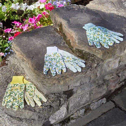 Smart Garden Gardening Gloves Smart Garden Sicilian Lemon Cotton Grips M8 Gloves Triple Pack