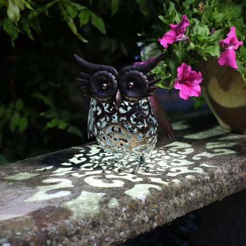 Trowell Garden Centre Smart Garden Solar Silhouette Owl