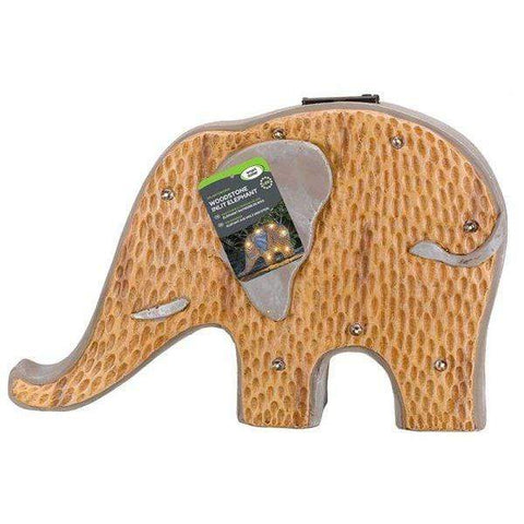 Smart Garden Solar Outdoor Ornament Smart Garden Wood Stone In-Lit Elephant