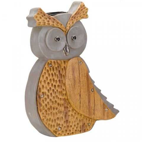 Smart Solar Solar Lighting Smart Garden Wood stone in-lit owl