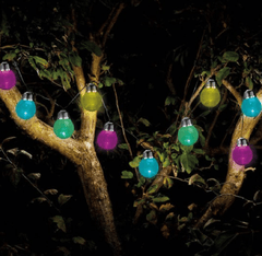 Smart Solar Outdoor lighting Smart Solar Crackle Globe Lights (Set of 10)