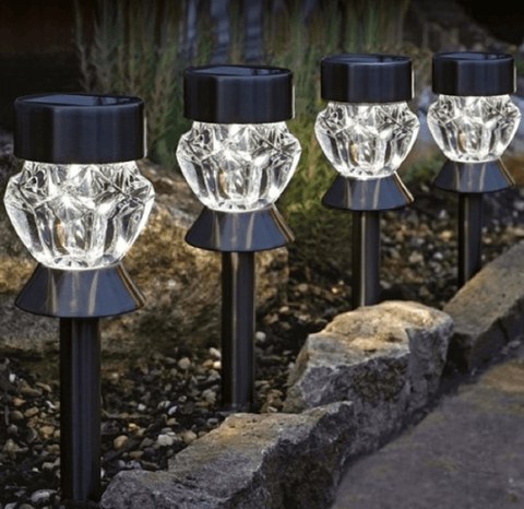 Smart Solar Outdoor lighting Smart Solar Crsytal Stake Light Nickel