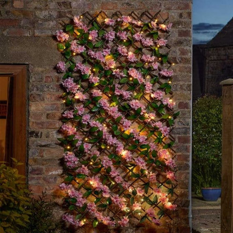 Smart Garden Trellis Smart Solar In-lit Pink Blossom trellis 180 x 60cm or 180 x 90cm