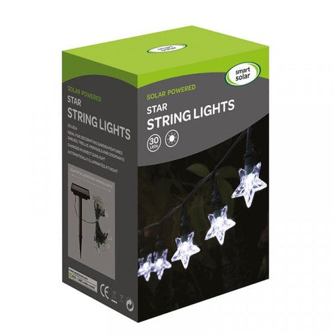 Smart Solar Outdoor lighting Smart Solar LED 30 White Stars String Lights