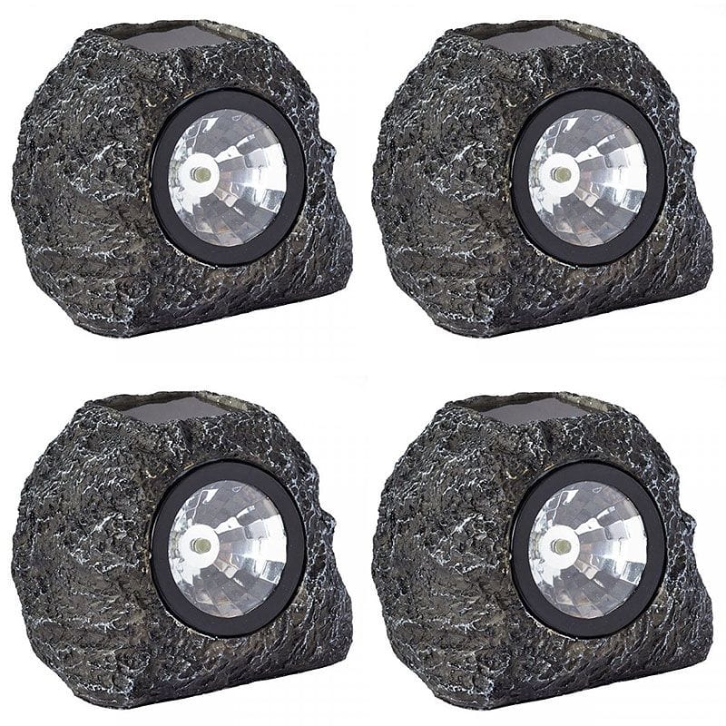 Smart Solar Flood & Spot Lights Smart Solar Rock Spotlight 4 Pack