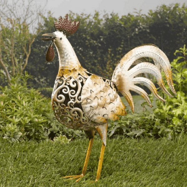 Smart Solar Silhouette Cockerel Trowell Garden Centre