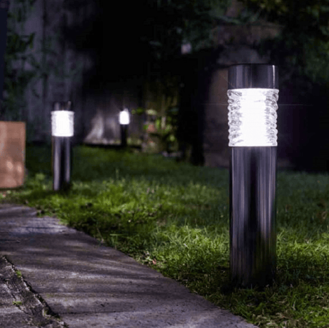 Smart Solar Outdoor lighting Smart Solar Wave Stainless Steel Bollard