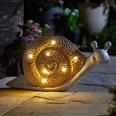 Smart Garden Solar Outdoor Ornament Smart Garden Wood Stone In-Lit Snail