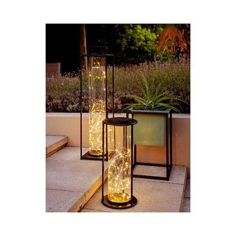 Kaemingk Solar Lighting Solar Micro Light Black Lantern - 42cm