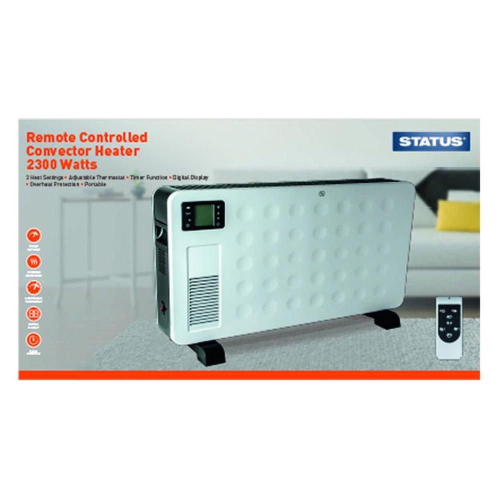Status Convector Heater Status Remote Controlled Convector Heater - 2300W - White