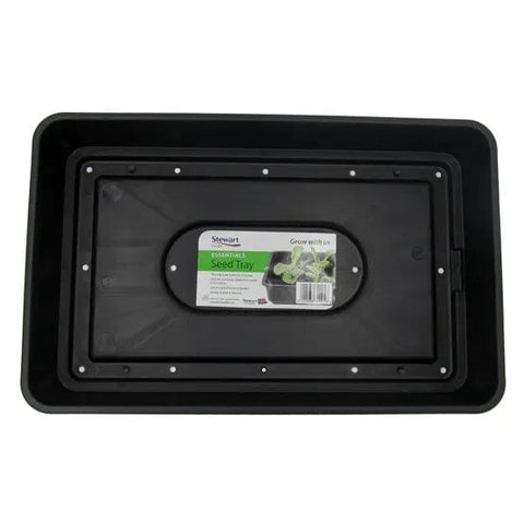 Stewart Garden Seed Trays 38cm by 24cm by 6.5cm deep Stewart Extra Deep Seed Tray Premium with holes 20, 22, 38, or 52cm