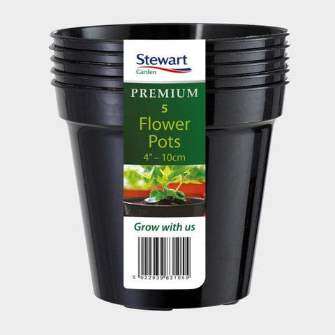 Stewart Garden Planters & Pots 10cm 5pack Stewart flower pot multi packs - Black