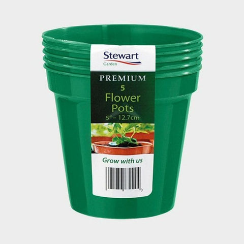 Stewart Garden Pots & Planters 10cm 5pack Stewart flower pot multi packs - Green