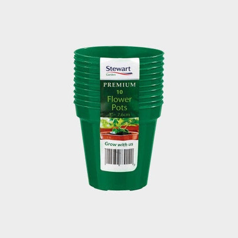 Stewart Garden Pots & Planters 7.6cm 10pack Stewart flower pot multi packs - Green