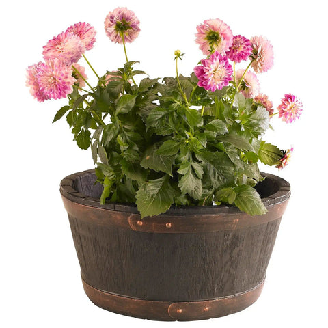 Strata Products Pots & Planters Strata Round Oakwood Barrel Planter 50cm