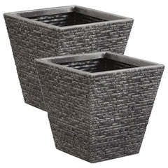 Strata Products Planters & Pots 2 For £20 Strata Small Slate Planter Pewter 33cm