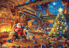 Thomas Kinkade jigsaw Thomas Kinkade Wooden Santa's Workshop Jigsaw 1000Pc