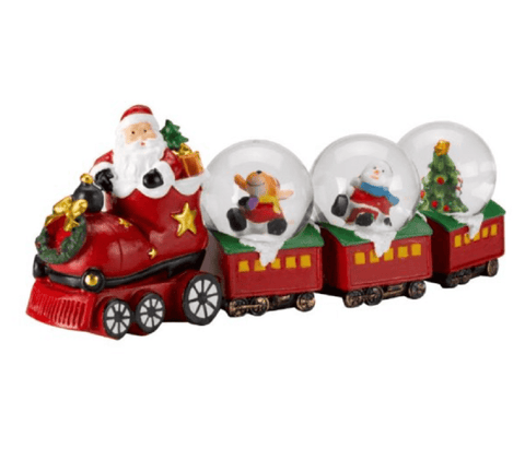 Three Kings Christmas Decor Three Kings All Aboard Santa's Train Snow Sphere