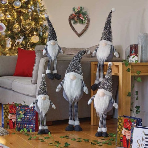 Three Kings Gonks Three Kings Christmas GlamGonk Grey - Standing