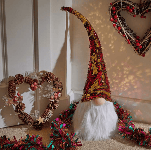 Three Kings Christmas Decor Three Kings Christmas GlamGonk Red/Gold Large