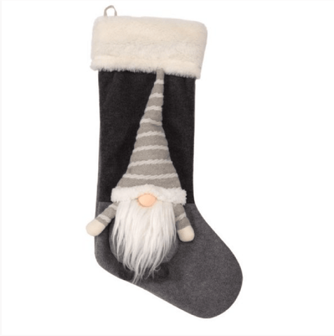Three Kings Holiday Stockings Three Kings Christmas Gonkert Stocking Grey
