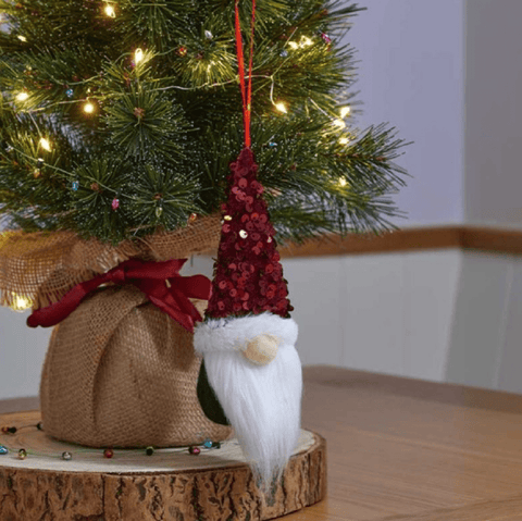 Three Kings Christmas Decor Three Kings Christmas Hangin' Gonklet Burgundy