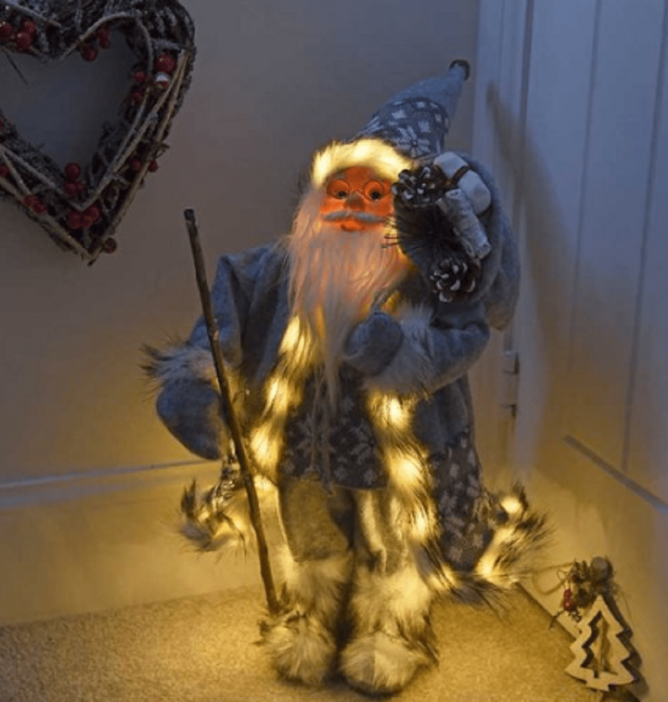 Three Kings Christmas Decor Three Kings Christmas InLit Father Christmas Grey Large
