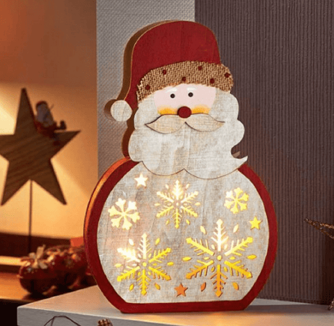 Three Kings Christmas Decor Three Kings Christmas InLit Snowflake Santa