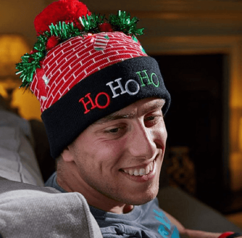 Three Kings Christmas Hat Three Kings Christmas Luxury LED Beanie Ho Ho Ho