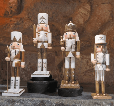 Smart Garden Christmas Decor Three Kings Christmas Nutcracker Gold/White 20cm