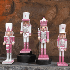 Smart Garden Christmas Decor Three Kings Christmas Nutcracker Pink/White 20cm