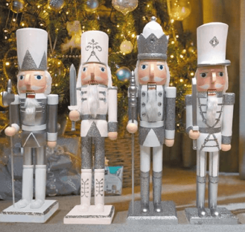 Smart Garden Christmas Decor Three Kings Christmas Nutcracker Silver/White XL